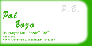 pal bozo business card